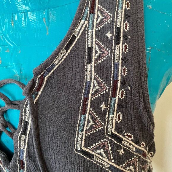 Anthropologie Davina Boho Embordered Layered Dress Womens Dress Size L - Picture 2 of 9